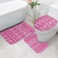 Fiji Masi All Pink Bathroom Set Tapa Pattern - Polynesian Pride
