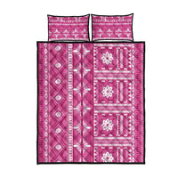 Fiji Masi All Pink Quilt Bed Set Tapa Pattern - Polynesian Pride
