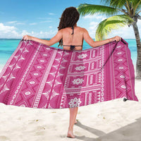 Fiji Masi All Pink Sarong Tapa Pattern - Polynesian Pride