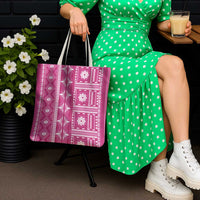 Fiji Masi All Pink Tote Bag Tapa Pattern - Polynesian Pride
