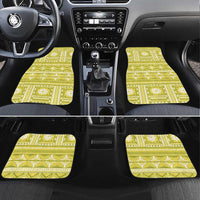 Fiji Masi All Yellow Car Mats Tapa Pattern - Polynesian Pride