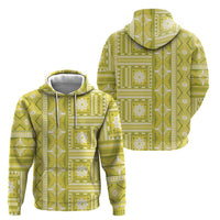 Fiji Masi All Yellow Hoodie Tapa Pattern - Polynesian Pride