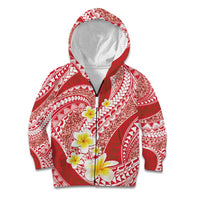 Plumeria Polynesian Coral Glitter Pattern Kid Hoodie