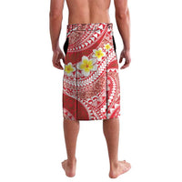 Plumeria Polynesian Coral Glitter Pattern Lavalava