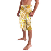 Plumeria Polynesian Gold Glitter Pattern Lavalava