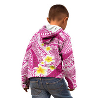 Plumeria Polynesian Pink Glitter Pattern Kid Hoodie