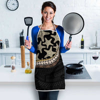 Beige Polynesian Starfish Unique Pattern Apron