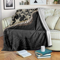 Beige Polynesian Starfish Unique Pattern Blanket