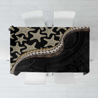 Beige Polynesian Starfish Unique Pattern Tablecloth