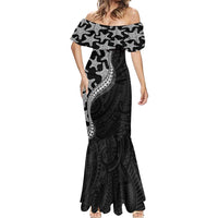 Monotone Polynesian Starfish Unique Pattern Mermaid Dress
