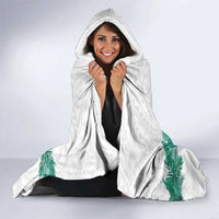 Hawaii Tropical Leaves Hooded Blanket Polynesian Pattern