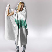 Hawaii Tropical Leaves Hooded Blanket Polynesian Pattern