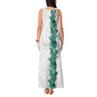 Hawaii Tropical Leaves Tank Maxi Dress Polynesian Pattern