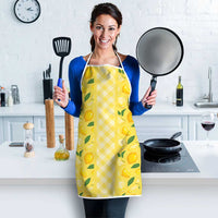 Hawaii Lemon Palaka Apron Striped Stylized