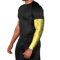 Hawaii Lemon Palaka Arm Sleeves Striped Stylized