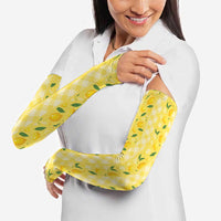 Hawaii Lemon Palaka Arm Sleeves Striped Stylized