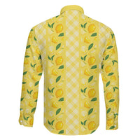 Hawaii Lemon Palaka Family Matching Summer Maxi Dress and Hawaiian Shirt Striped Stylized