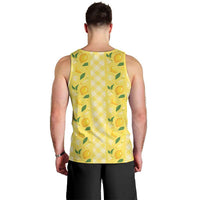 Hawaii Lemon Palaka Men Tank Top Striped Stylized