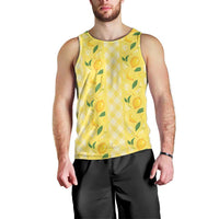 Hawaii Lemon Palaka Men Tank Top Striped Stylized