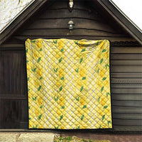 Hawaii Lemon Palaka Quilt Striped Stylized