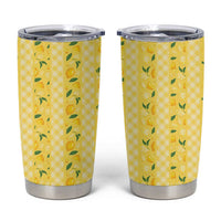 Hawaii Lemon Palaka Tumbler Cup Striped Stylized