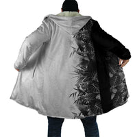Hawaii Tropical Plant Monochrome Cloak Vibrant Polynesian Pattern