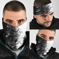 Hawaii Tropical Plant Monochrome Neck Gaiter Vibrant Polynesian Pattern