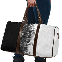 Hawaii Tropical Plant Monochrome Travel Bag Vibrant Polynesian Pattern