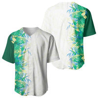 Hawaii Tropical Plant Omaomao Baseball Jersey Vibrant Polynesian Pattern