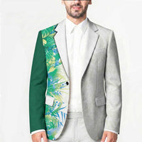 Hawaii Tropical Plant Omaomao Blazer Vibrant Polynesian Pattern