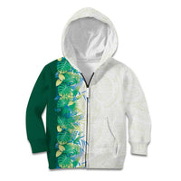 Hawaii Tropical Plant Omaomao Kid Hoodie Vibrant Polynesian Pattern