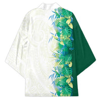 Hawaii Tropical Plant Omaomao Kimono Vibrant Polynesian Pattern