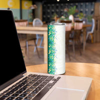 Hawaii Tropical Plant Omaomao Skinny Tumbler Vibrant Polynesian Pattern