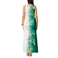 Hawaii Tropical Plant Omaomao Tank Maxi Dress Vibrant Polynesian Pattern