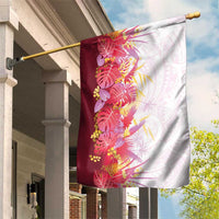 Hawaii Tropical Plant Akala Garden Flag Vibrant Polynesian Pattern