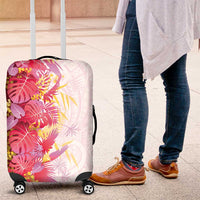 Hawaii Tropical Plant Akala Luggage Cover Vibrant Polynesian Pattern