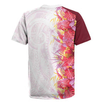 Hawaii Tropical Plant Akala Rugby Jersey Vibrant Polynesian Pattern