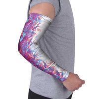 Hawaii Tropical Plant Poni Arm Sleeves Vibrant Polynesian Pattern