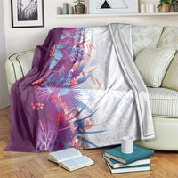 Hawaii Tropical Plant Poni Blanket Vibrant Polynesian Pattern