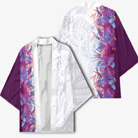 Hawaii Tropical Plant Poni Kimono Vibrant Polynesian Pattern