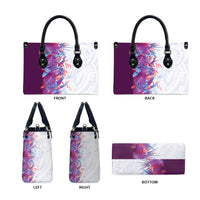 Hawaii Tropical Plant Poni Leather Bag Vibrant Polynesian Pattern