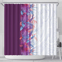 Hawaii Tropical Plant Poni Shower Curtain Vibrant Polynesian Pattern