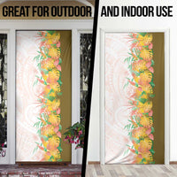 Hawaii Tropical Plant Lenalena Door Cover Vibrant Polynesian Pattern