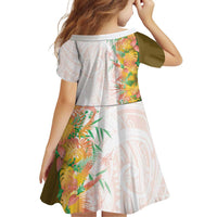 Hawaii Tropical Plant Lenalena Family Matching Off The Shoulder Long Sleeve Dress and Hawaiian Shirt Vibrant Polynesian Pattern LT01 - Polynesian Pride