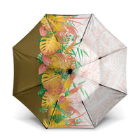 Hawaii Tropical Plant Lenalena Umbrella Vibrant Polynesian Pattern