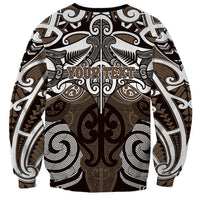 Personalised Maori Kati Mamoe Sweatshirt Silver Fern Kowhaiwhai Art