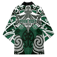 Personalised Maori Ngai Tahu Kimono Silver Fern Kowhaiwhai Art