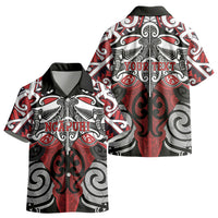 Personalised Maori Ngapuhi Kid Hawaiian Shirt Silver Fern Kowhaiwhai Art