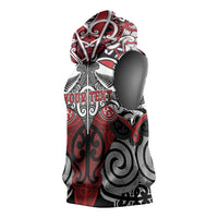 Personalised Maori Ngapuhi Sleeveless Hoodie Silver Fern Kowhaiwhai Art