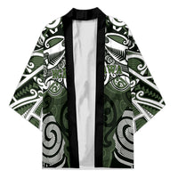 Personalised Maori Ngati Awa Kimono Silver Fern Kowhaiwhai Art